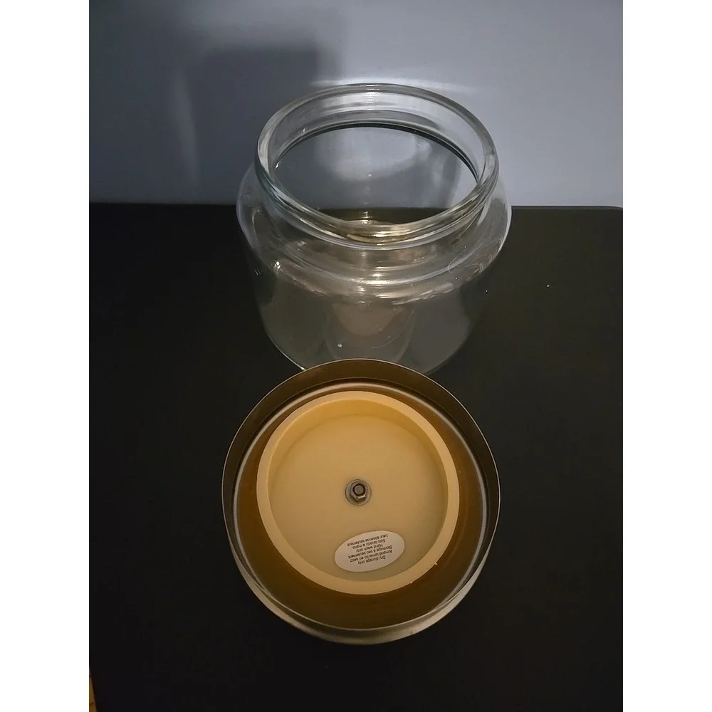 Anchor Hocking Montana Clear Glass Apothecary Jar Canister w/Stainless Steel Lid